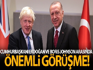 Cumhurbaşkanı Erdoğan, İngiltere Başbakanı Johnson ile görüştü