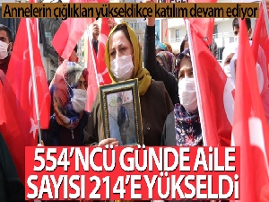 Annelerin çığlıkları yükseldikçe evlat nöbetine katılım devam ediyor