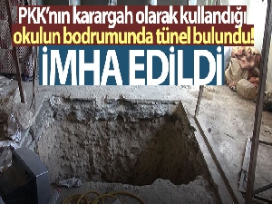 PKK'nın karargah olarak kullandığı okulun bodrumunda tünel bulundu