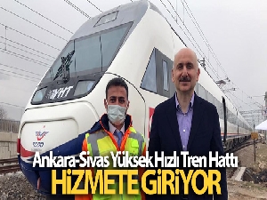 Ankara-Sivas Yüksek Hızlı Tren Hattı hizmete giriyor