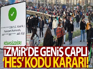 İzmir İl Hıfzıssıhha Kurulundan geniş çaplı ‘HES' kodu kararı