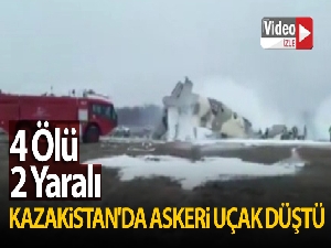 Kazakistan'da askeri uçak düştü: 4 ölü, 2 yaralı