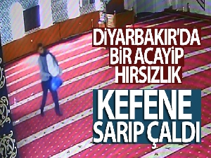 Diyarbakır'da bir acayip hırsızlık: Camiye giren hırsız, ses cihazını kefene sarıp çaldı