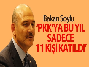 Bakan Soylu: "PKK'ya bu yıl sadece 11 kişi katıldı”