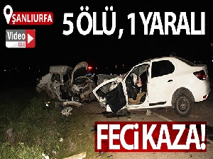 Şanlıurfa'da feci kaza: 5 ölü, 1 yaralı