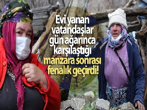 Evi yanan vatandaşlar gün ağarınca karşılaştığı manzara sonrası fenalık geçirdi
