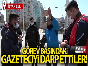 Taksim Meydan'da seyyar satıcılar gazeteciyi darp etti