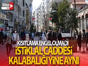 İstiklal Caddesi'ndeki kalabalık kısıtlama sonrası yine aynı