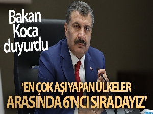 Bakan Koca: 'Türkiye, kendi aşısını henüz üretmemiş ülkeler içinde en çok aşı yapan ülkedir'