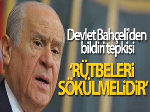 Devlet Bahçeli'den bildiri tepkisi