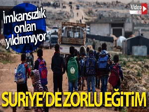 Suriye'de çocuklar tüm zorluklara rağmen okula gitmeye devam ediyor