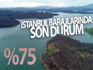 İstanbul barajlarındaki doluluk oranı yüzde 75 seviyesine çıktı