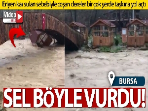 Dere kenarındaki kahvaltı salonlarını sel böyle vurdu