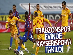 Süper Lig: Trabzonspor: 1 - 1 Hes Kablo Kayserispor (MAÇ SONUCU)