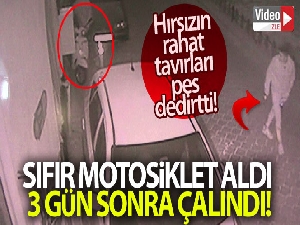 Sıfır motosiklet aldı, 3 gün sonra çalındı!