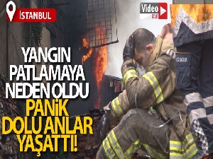 Beyoğlu'nda yangın patlamaya neden oldu büyük panik yaşattı!
