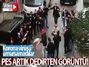 Sosyal mesafeyi hiçe sayıp maskesiz şekilde halay çektiler