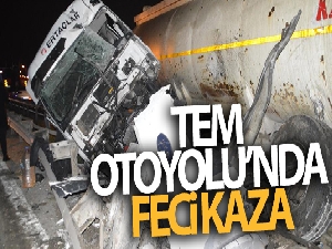 TEM Otoyolu'nda feci kaza