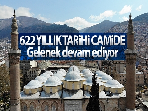 Ulu Cami'ye Ramazan mahyası asıldı
