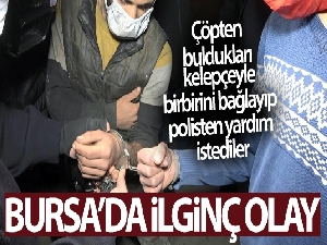 Çöpten buldukları kelepçeyle birbirini bağlayıp polisten yardım istediler