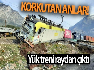 Adana'da yük treni raydan çıktı