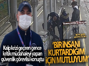 Kalp krizi geçiren gence kritik müdahaleyi yapan güvenlik görevlisi konuştu: "Bir insanı kurtardığım için mutluyum”