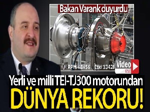 Yerli ve milli TEI-TJ300 motorundan dünya rekoru