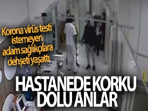 Beylikdüzü'nde hastanede korona virüs testi istemeyen adam sağlıkçılara dehşeti yaşattı