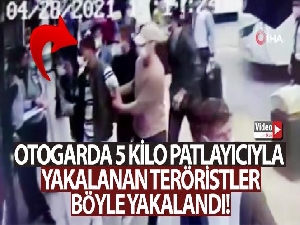 5 kilo patlayıcı olan çantayı attıktan sonra otogara kaçan PKK'lı teröristin yakalanma anı!