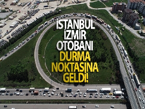 İstanbul-İzmir otobanı durma noktasına geldi, o anlar drone ile havadan görüntülendi