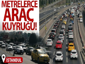 Tam kapanmanın ilk gününde 15 Temmuz Şehitler Köprüsünde trafik yoğunluğu
