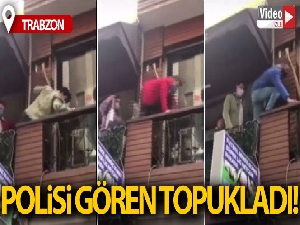 Polisi görünce kafenin balkonundan yan balkona böyle kaçtılar