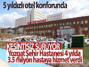 Yozgat Şehir Hastanesi 4 yılda 3.5 milyon hastaya hizmet verdi