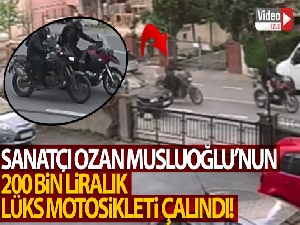 Kadıköy'de, sanatçı Ozan Musluoğlu'nun 200 bin liralık lüks motosikleti çalındı