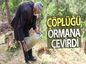 Çöplüğü ormana çevirdi, diktiği ağaçlara gözü gibi bakıyor