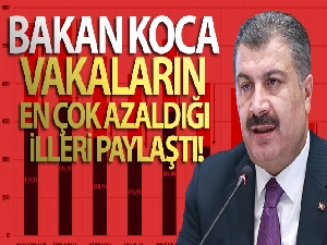 Bakan Koca vakaların en çok azaldığı illeri paylaştı