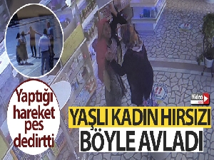 Yaşlı kadın hırsızı böyle avladı