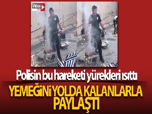 Polis, iftar saatinde yaptığı bu hareketiyle yürekleri ısıttı