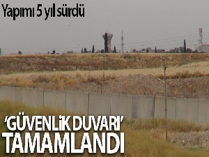 Suriye sınırı 'güvenlik duvarı' ile örüldü
