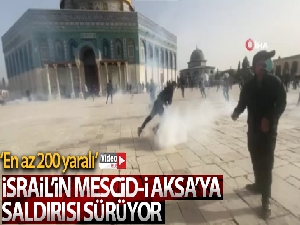 İsrail polisi, Mescid-i Aksa'da Filistinlilere müdahale etti: En az 200 Filistinli yaralandı