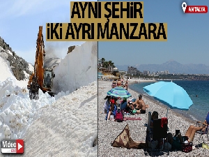 Antalya Mayıs ayını zirvede kar, sahilde deniz keyfiyle yaşıyor