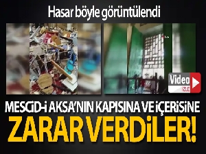 Mescid-i Aksa'daki hasar görüntülendi