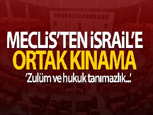 Meclis'ten İsrail'e ortak kınama