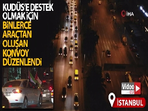 Kudüs'e destek olmak için binlerce araçtan oluşan konvoy düzenlendi