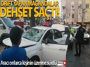Pendik'te drift yapan magandalar aracı onlarca kişinin üzerine sürdü: Ortalık savaş alanına döndü