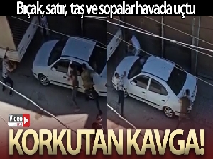 Bıçaklı, satırlı kavgada taş ve sopalar havada uçtu