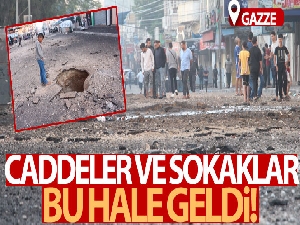 Gazze'de 40 cadde ve kavşak hava saldırıları sonucu kullanılamaz hale geldi
