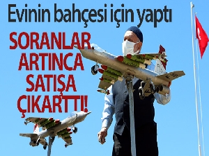 Evinin bahçesine F-16 savaş uçağı maketi yaptı, soranlar artınca uçağı satışa çıkarttı