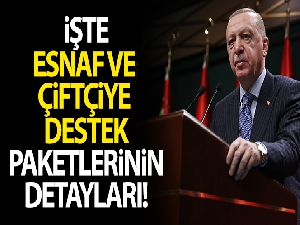 Cumhurbaşkanı Erdoğan, esnaf ve çiftçiye destek paketlerini açıkladı!