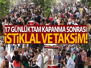 Tam kapanma bitti, vatandaşlar İstiklal Caddesi'ne akın etti